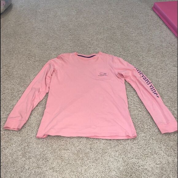 NEW Vineyard Vines Big Girls Long Sleeve Tee Pink - Picture 2 of 6